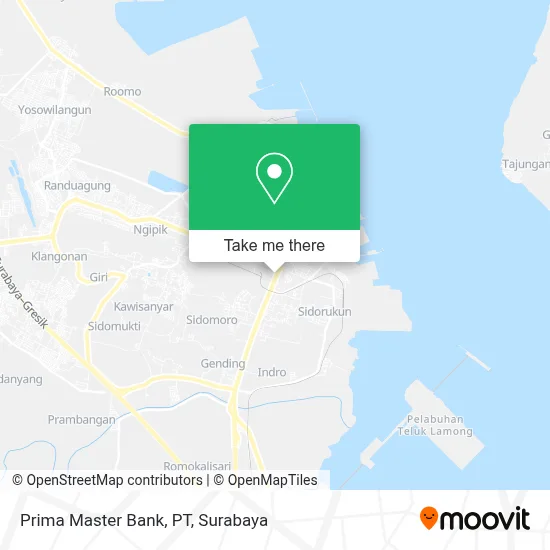 Prima Master Bank, PT map