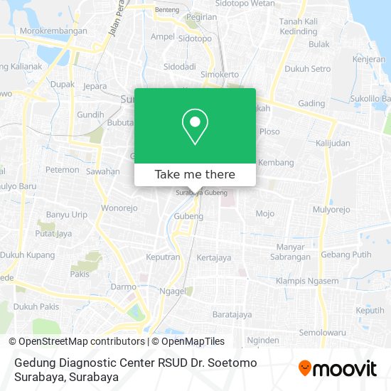 Gedung Diagnostic Center RSUD Dr. Soetomo Surabaya map