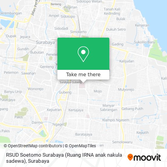 RSUD Soetomo Surabaya (Ruang IRNA anak nakula sadewa) map
