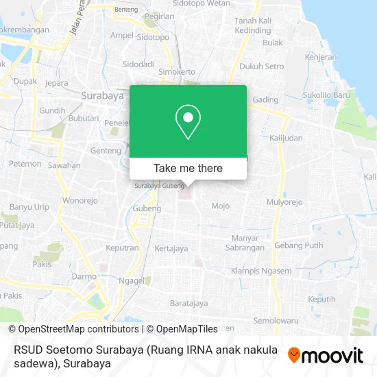 RSUD Soetomo Surabaya (Ruang IRNA anak nakula sadewa) map
