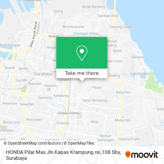 HONDA Pilar Mas Jln.Kapas Krampung no.108 Sby map