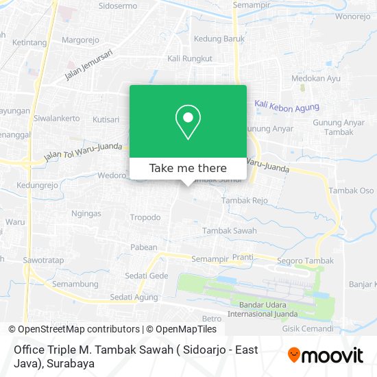 Office Triple M. Tambak Sawah ( Sidoarjo - East Java) map