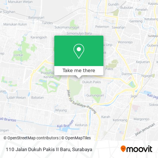 110 Jalan Dukuh Pakis II Baru map