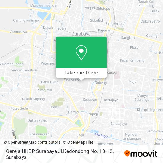 Gereja HKBP Surabaya Jl.Kedondong No. 10-12 map