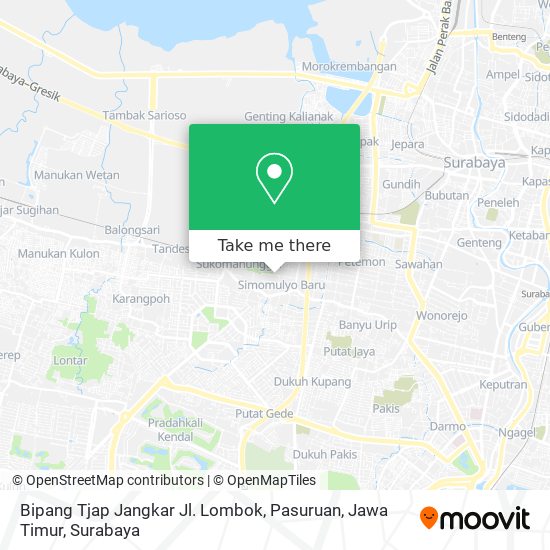 Bipang Tjap Jangkar Jl. Lombok, Pasuruan, Jawa Timur map