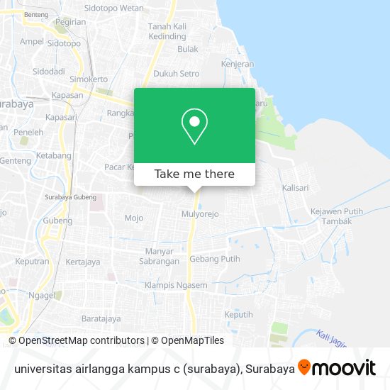 universitas airlangga kampus c (surabaya) map