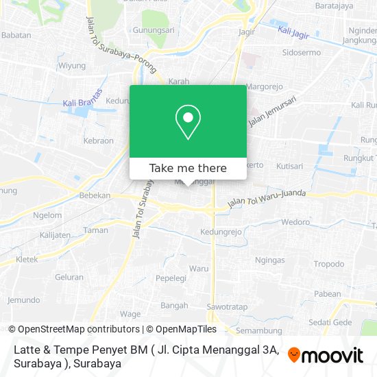 Latte & Tempe Penyet BM ( Jl. Cipta Menanggal 3A, Surabaya ) map