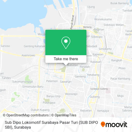 Sub Dipo Lokomotif Surabaya Pasar Turi (SUB DIPO SBI) map