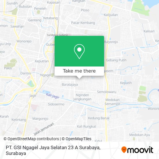 PT. GSI Ngagel Jaya Selatan 23 A Surabaya map