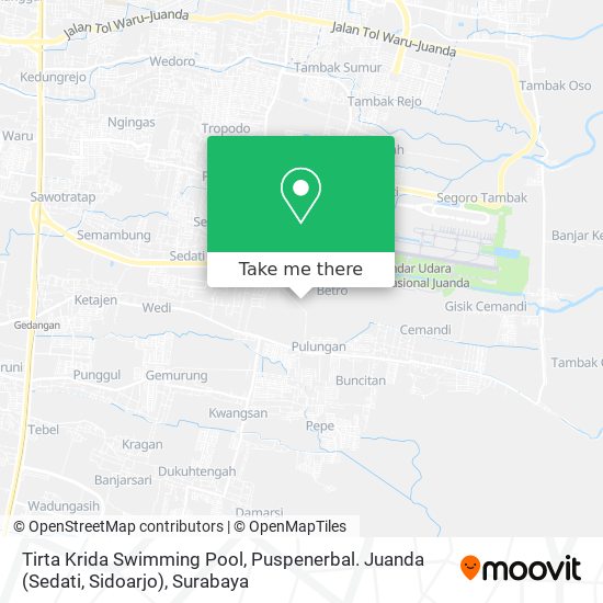 Tirta Krida Swimming Pool, Puspenerbal. Juanda (Sedati, Sidoarjo) map