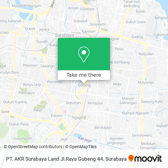 PT. AKR Surabaya Land Jl.Raya Gubeng 44 map