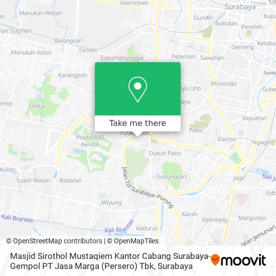 Masjid Sirothol Mustaqiem Kantor Cabang Surabaya-Gempol PT Jasa Marga (Persero) Tbk map