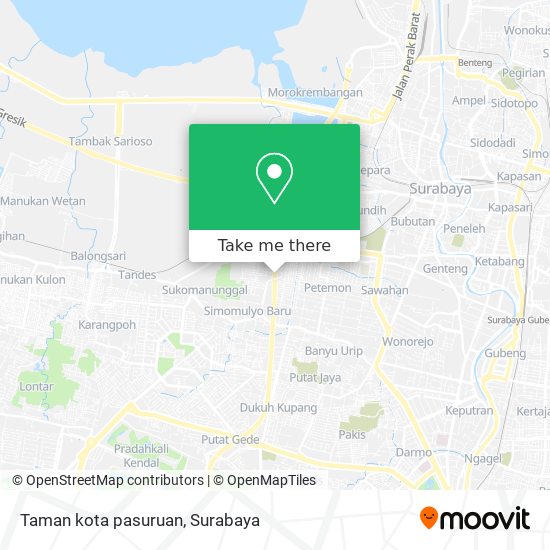 Taman kota pasuruan map