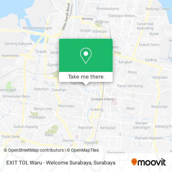 EXIT TOL Waru - Welcome Surabaya map