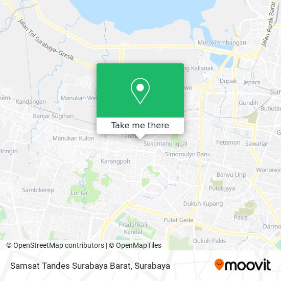 Samsat Tandes Surabaya Barat map