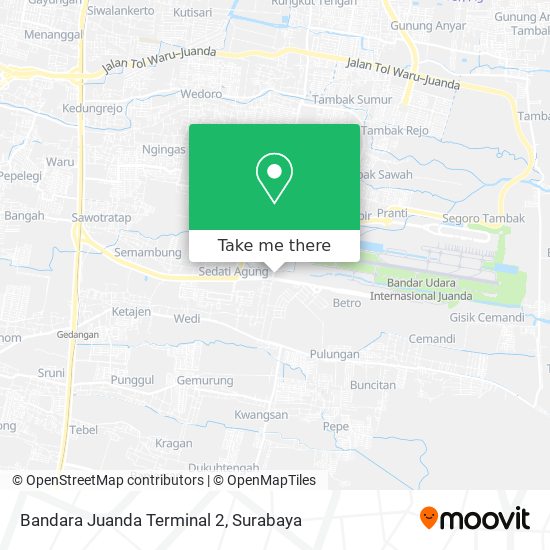 Bandara Juanda Terminal 2 map
