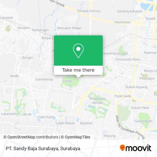 PT. Sandy Baja Surabaya map