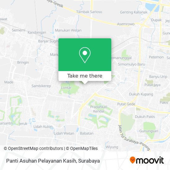 Panti Asuhan Pelayanan Kasih map