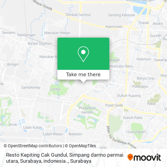 Resto Kepiting Cak Gundul, Simpang darmo permai utara, Surabaya, indonesia.. map