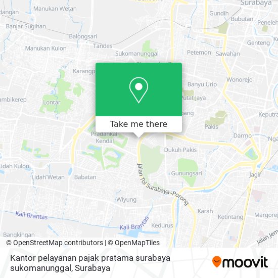 Kantor pelayanan pajak pratama surabaya sukomanunggal map