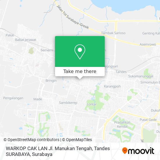 WARKOP CAK LAN Jl. Manukan Tengah, Tandes SURABAYA map