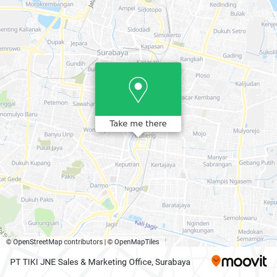 PT TIKI JNE  Sales & Marketing Office map