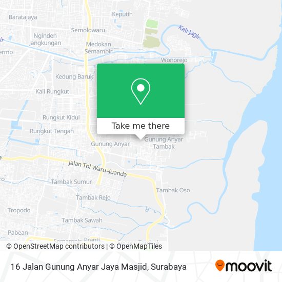 16 Jalan Gunung Anyar Jaya Masjid map