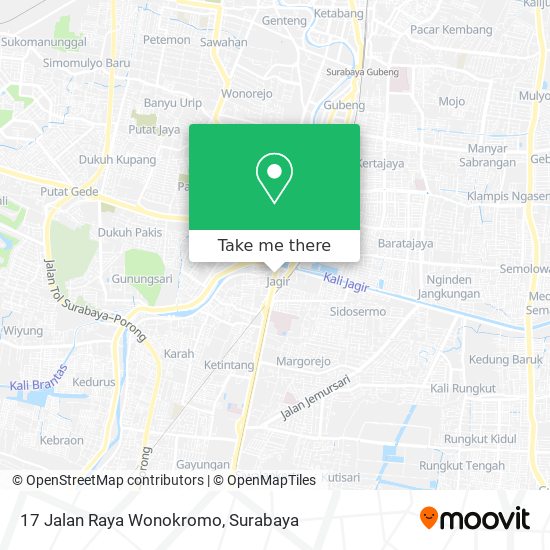 17 Jalan Raya Wonokromo map