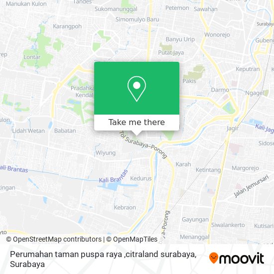 Perumahan taman puspa raya ,citraland surabaya map