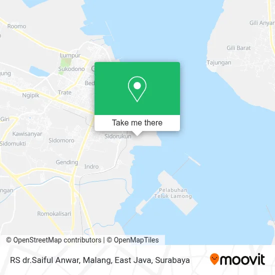 RS dr.Saiful Anwar, Malang, East Java map