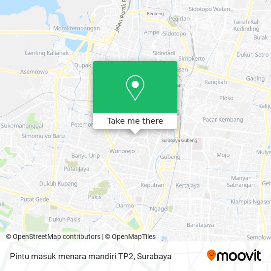 Pintu masuk menara mandiri TP2 map