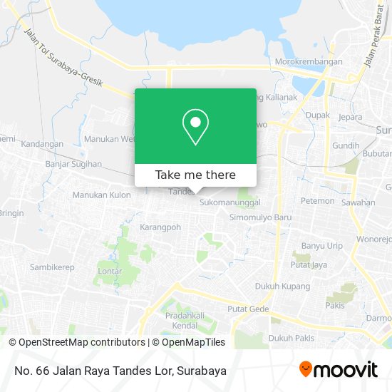 No. 66 Jalan Raya Tandes Lor map