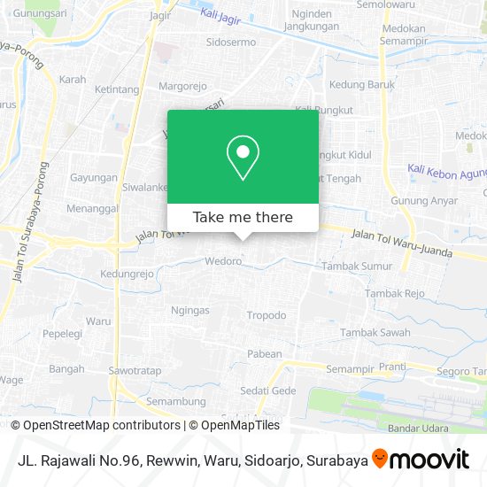 JL. Rajawali No.96, Rewwin, Waru, Sidoarjo map