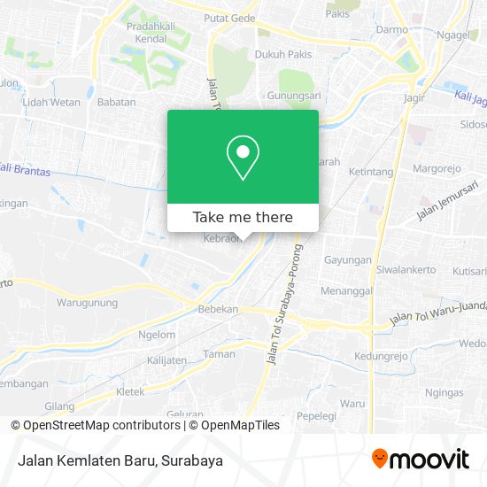 Jalan Kemlaten Baru map