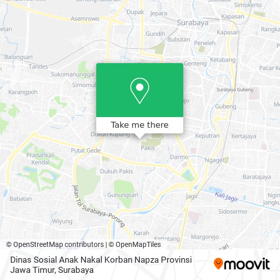 Dinas Sosial Anak Nakal Korban Napza Provinsi Jawa Timur map
