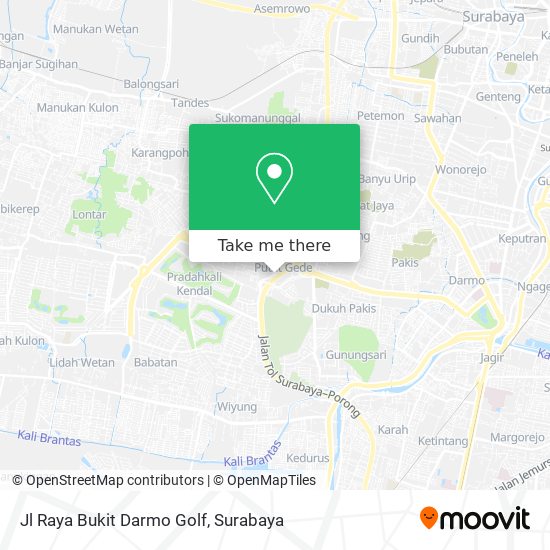 Jl Raya Bukit Darmo Golf map
