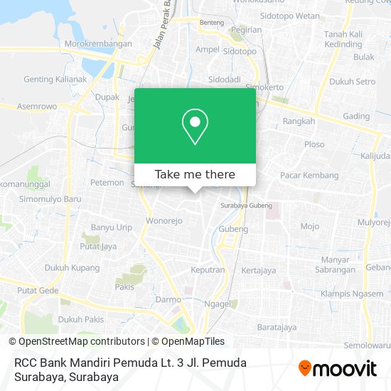 RCC Bank Mandiri Pemuda Lt. 3 Jl. Pemuda Surabaya map