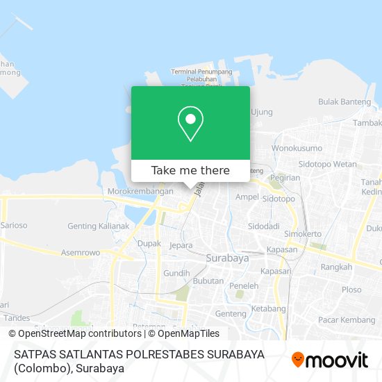 SATPAS SATLANTAS POLRESTABES SURABAYA (Colombo) map