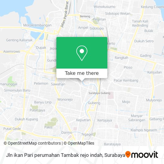 Jln ikan Pari perumahan Tambak rejo indah map