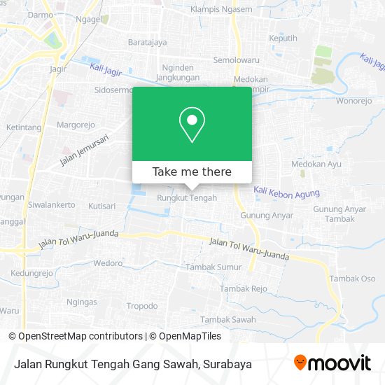 Jalan Rungkut Tengah Gang Sawah map