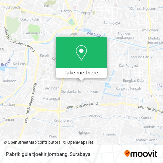 Pabrik gula tjoekir jombang map