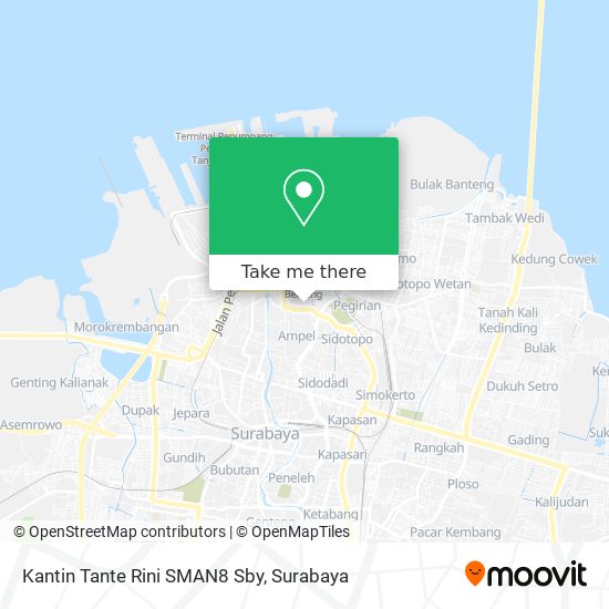 Kantin Tante Rini SMAN8 Sby map