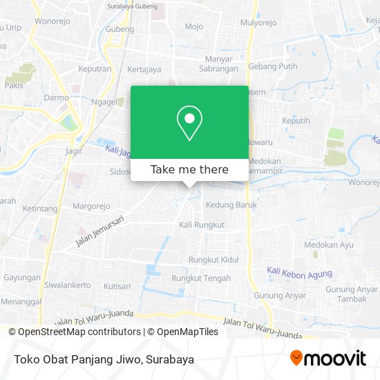 Toko Obat Panjang Jiwo map