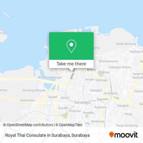 Royal Thai Consulate in Surabaya map