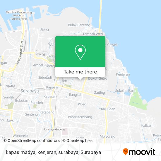 kapas madya, kenjeran, surabaya map