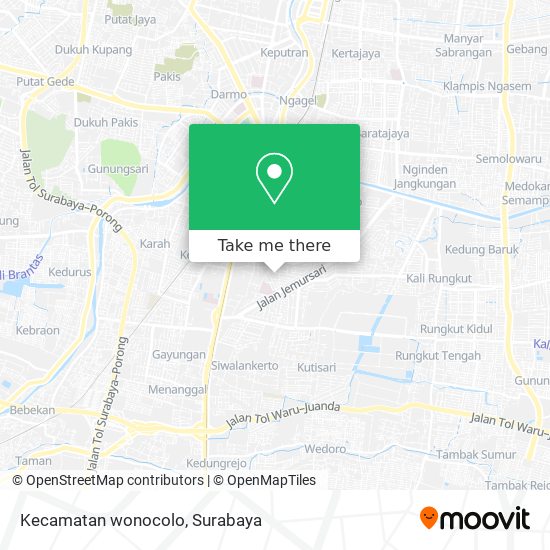 Kecamatan wonocolo map