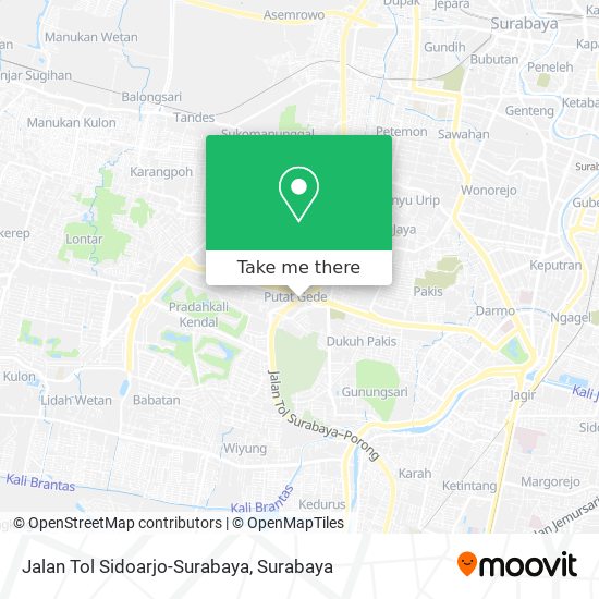 Jalan Tol Sidoarjo-Surabaya map