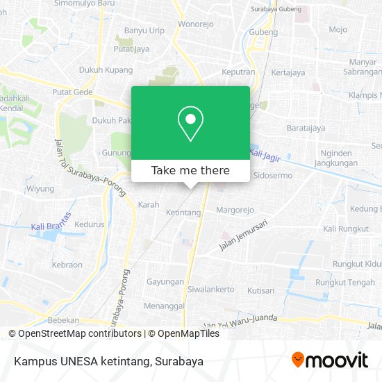 Kampus UNESA ketintang map