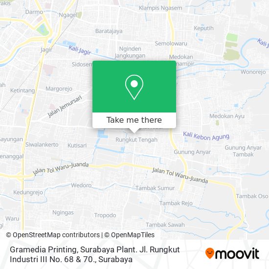 Gramedia Printing, Surabaya Plant. Jl. Rungkut Industri III No. 68 & 70. map