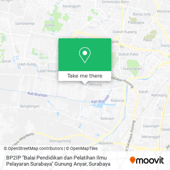 BP2IP "Balai Pendidikan dan Pelatihan Ilmu Pelayaran Surabaya" Gunung Anyar map